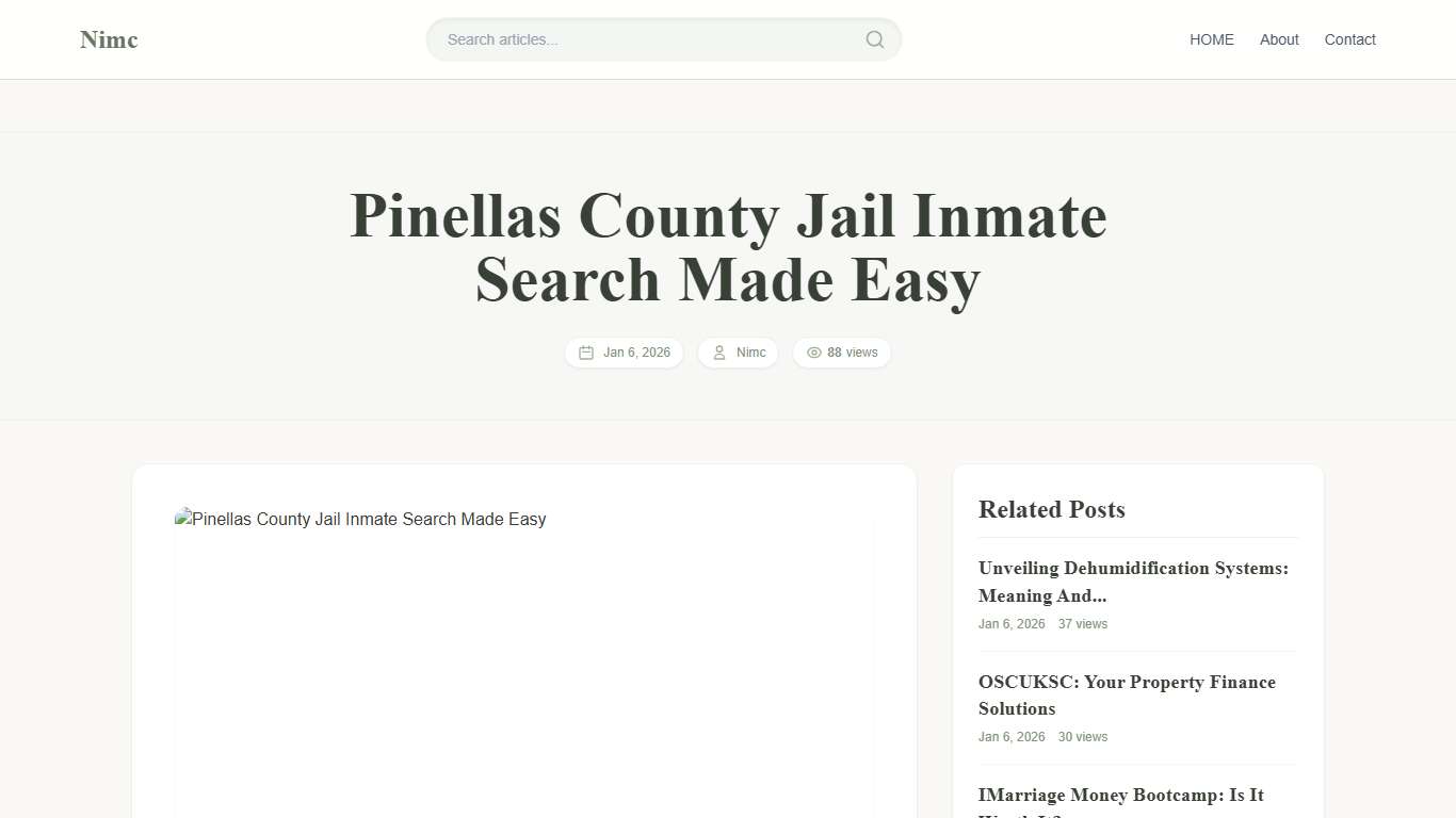 Pinellas County Jail Inmate Search Made Easy